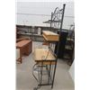 Image 7 : Wood and Wrought Iron Baker’s Rack, 78" x 31" x 20"