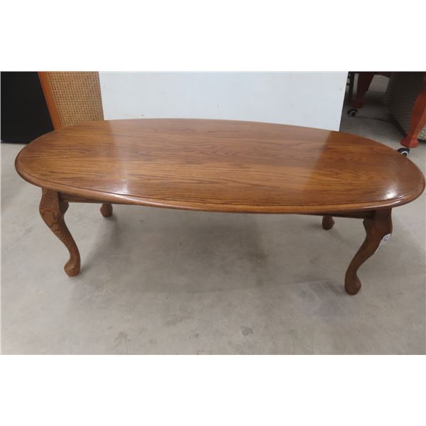 Oak Coffee Table, 16" x 48" x 24"