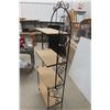 Image 2 : Four-Tier Wood and Wrought Iron Baker’s Rack, 71" x 24" x 12"