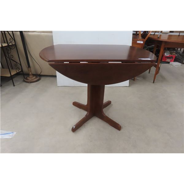 Pedestal Drop-Leaf Table, 30  x 40  x 40 