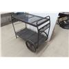Image 2 : Metal Two-Tier Garden Cart, 35" x 22" x 40"