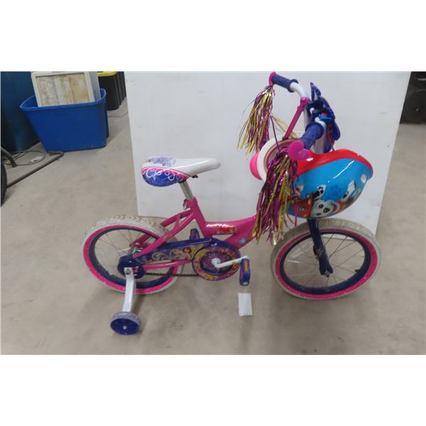 Huffy Princess Pedal Bike 15" Bike with Helmet