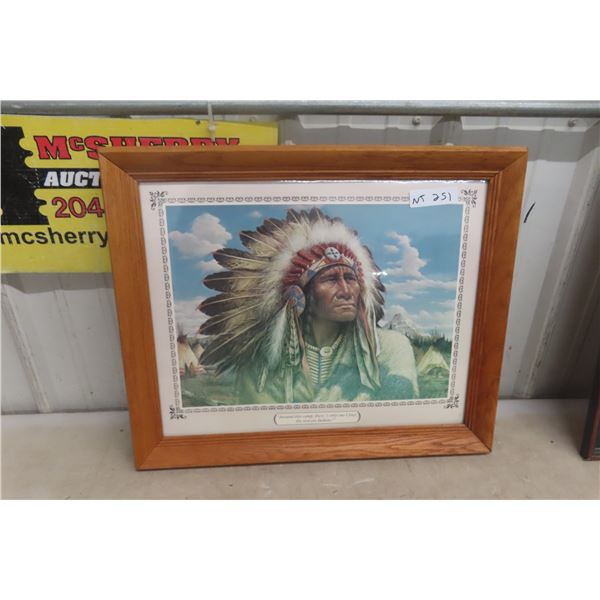 Framed Print - Chief with Slogan 19" x 23"