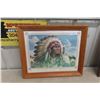 Image 1 : Framed Print - Chief with Slogan 19" x 23"