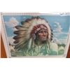 Image 2 : Framed Print - Chief with Slogan 19" x 23"