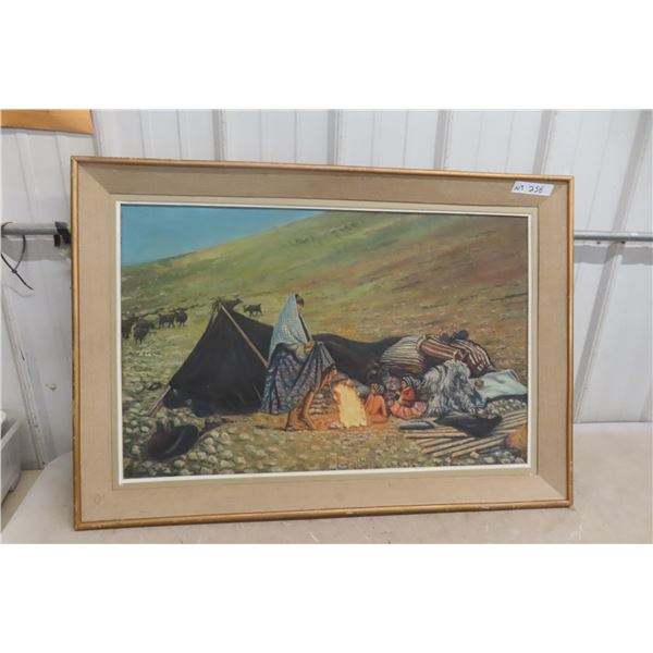 Painting from 1962 by E. Bar, 27" x 39"