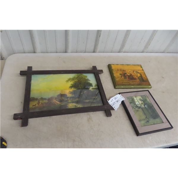 Three Pioneers Prints, Largest 12" x 18"