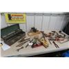 Image 1 : Assorted Tools Including Hammer, Mitre, and More