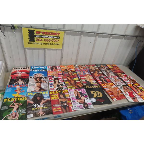 Thirty-Two Playboy Magazines