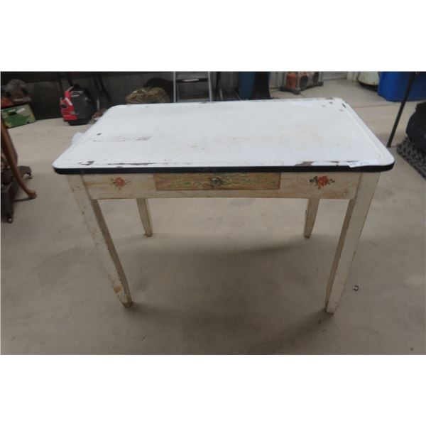 Table with Drawer, 30" x 41" x 25"