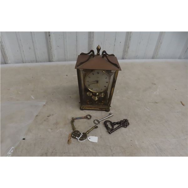 Schatz Clock with Skeleton Key
