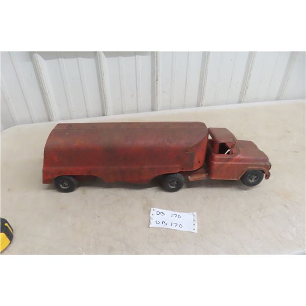 Pressed-Metal Truck and Tanker Trailer, 23" Long