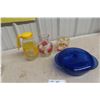 Image 1 : Vintage Glassware Pitchers and Casserole Dish with Lid