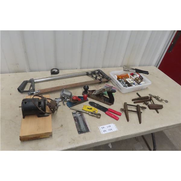 Wood Plane; Router; Electric Miter Saw; Clamps and Plugs