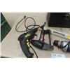 Image 5 : Tool Box with Power Tools Including Angle Grinder, Two Staplers, and Drill