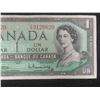 Image 2 : Three 1954 Canadian $1 Bills, VG Condition
