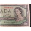 Image 6 : Three 1954 Canadian $1 Bills, VG Condition
