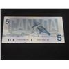 Image 3 : 1986 Canadian $5 Bill