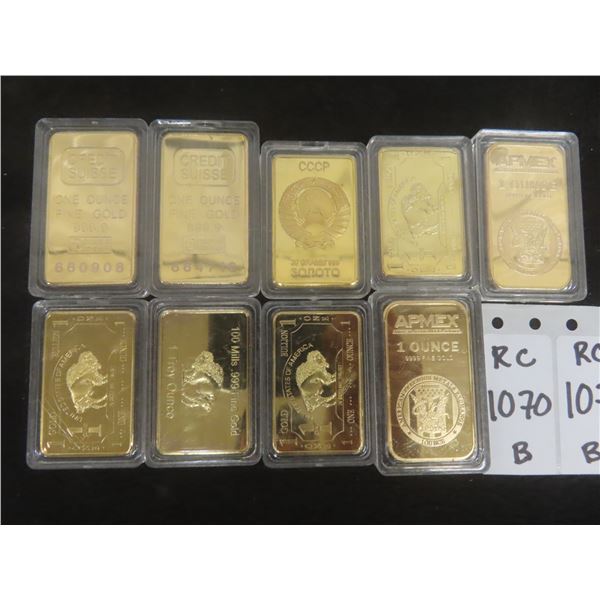Nine Gold-Plated Ingots