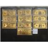 Image 1 : Ten 99% Gold-Plated U.S. Bills