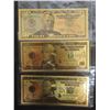 Image 4 : Ten 99% Gold-Plated U.S. Bills