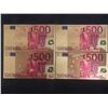 Image 2 : Seven 99% Gold-Plated Euro Bills