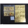 Image 1 : Five 99% Gold-Plated U.S. $100 Bills
