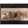 Image 3 : Five 99% Gold-Plated U.S. $100 Bills