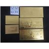 Image 1 : Three 99% Gold-Plated U.S. Bills