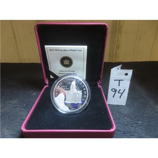 2012 Silver-Plated Canadian 50¢ Coin – R.M.S. Titanic