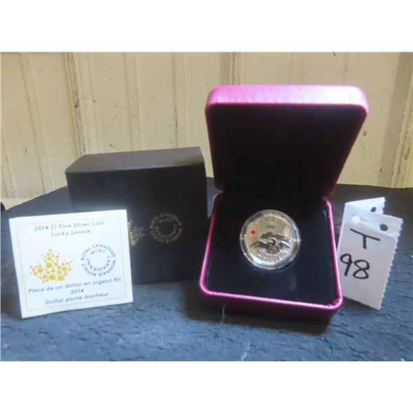 2014 Fine Silver Canadian Dollar 'Lucky Loonie'