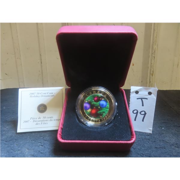 2007 Canadian 50¢ Coin 'Holiday Ornaments'