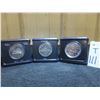 Image 1 : Three Canadian Silver Dollars: 1972, 1975, and 1973 PEI Centennial