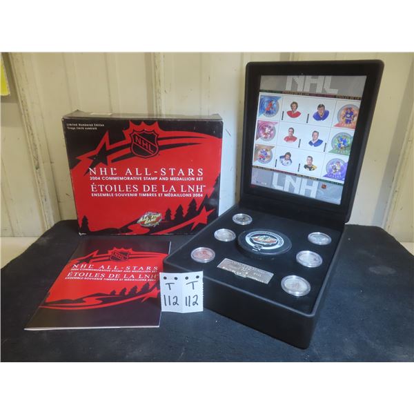 2004 Canadian NHL All-Stars Stamp and Medallion Set