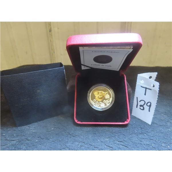 2004 Canadian Butterfly Collection 50-Cent Coin 'Clouded Sulphur'