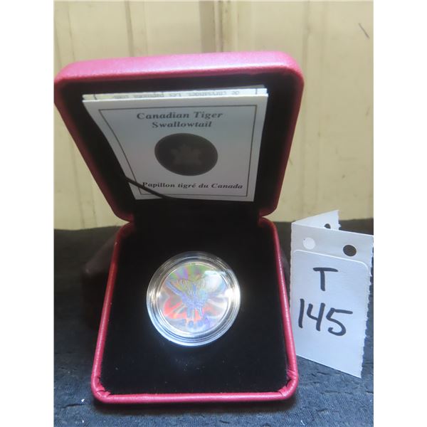 2004 Canadian 50¢ Silver Coin - 'Tiger Swallowtail'
