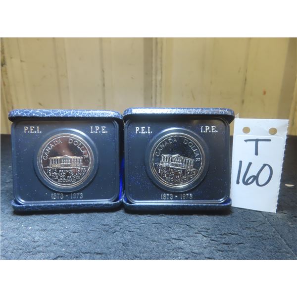 Two 1973 Canadian $1 PEI Centennial Uncirculated Coins