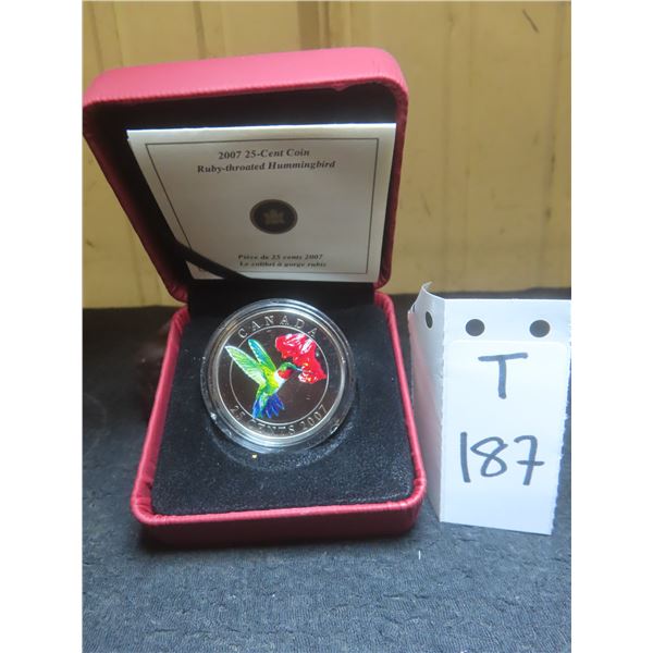 2007 Canadian 25¢ Coin 'Ruby-Throated Hummingbird'