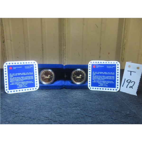 Two 1987 Canadian Proof Dollar Coins