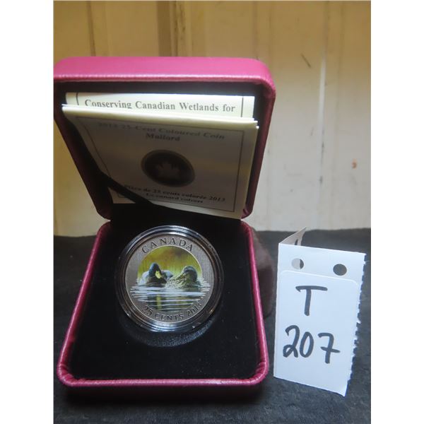 2013 Canadian 25¢ Coloured Coin – 'Mallard'