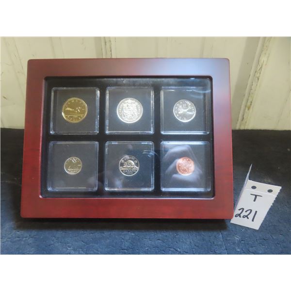 1988 Canadian Nickel Proof-Like Set in Mahogany Finish Display Case