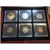 Image 2 : 1988 Canadian Nickel Proof-Like Set in Mahogany Finish Display Case