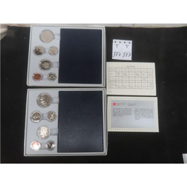 Two 1987 Canadian Specimen Coin Sets.