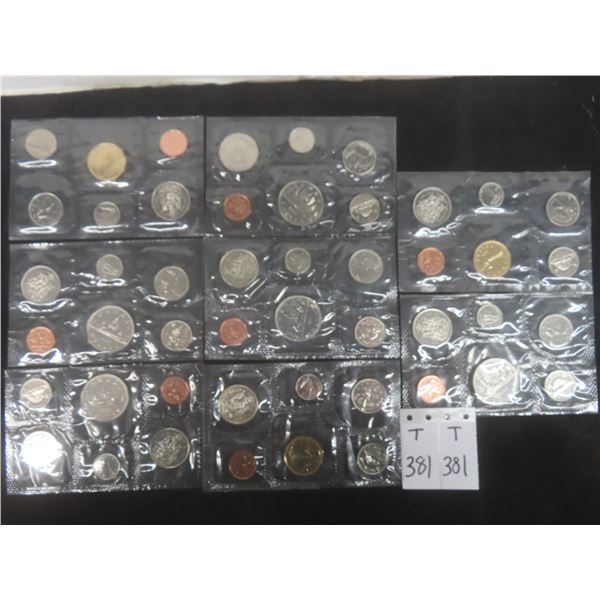 Seven Canadian Uncirculated Coin Sets 