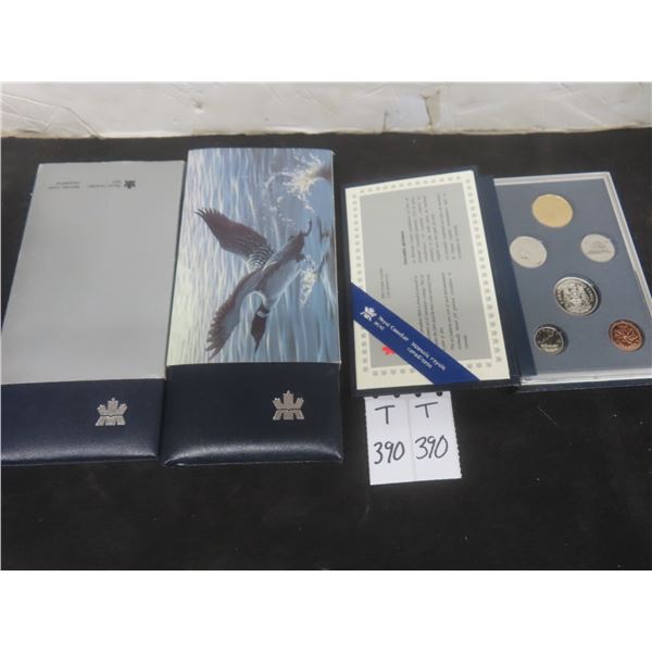 Three Canadian Specimen Coin Sets: 1989, 1992, and 1997.