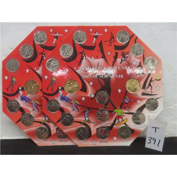 Two Canadian Souvenir Coin Sets, 2007–2010.