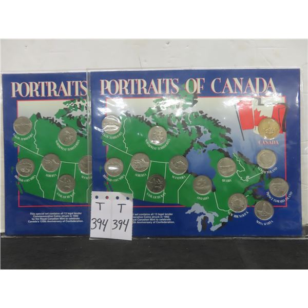 Two 1992 “Portraits of Canada” Coin Sets.