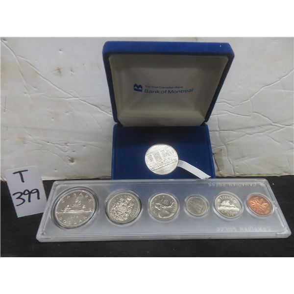 1982 Canadian 100th Anniversary of Confederation $1 Coin and 1972 Uncirculated Coin Set.