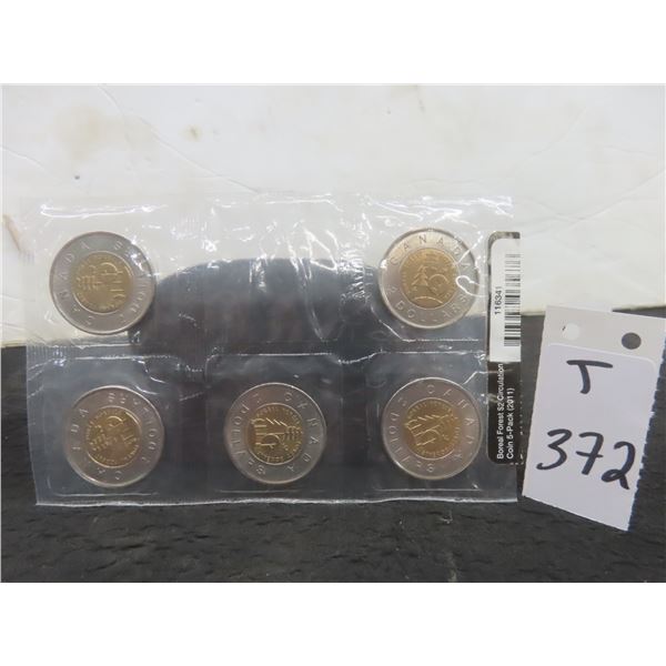 2011 Canadian Boreal Forest $2 Uncirculated Coin 5-Pack