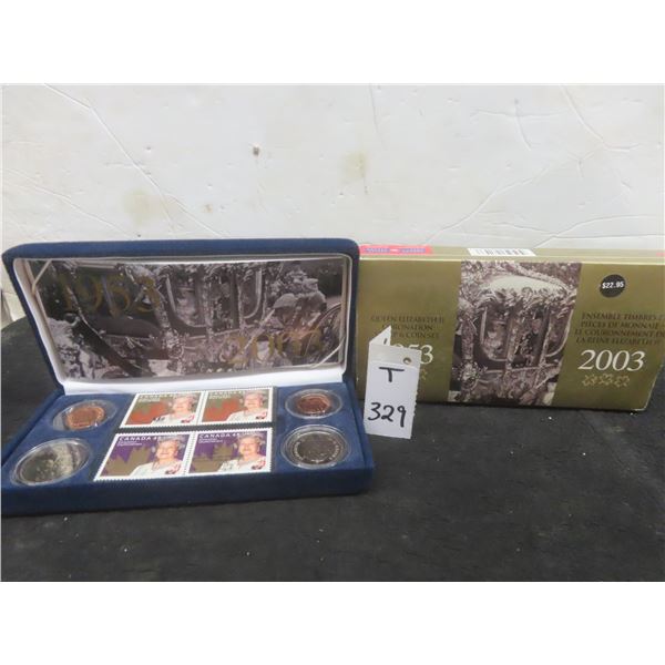 2003 Canadian 50th Anniversary of Queen Elizabeth II Coronation Stamp and Coin Set